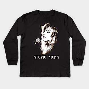 VIGNETTE SHADOW STEVIE NICKS Kids Long Sleeve T-Shirt